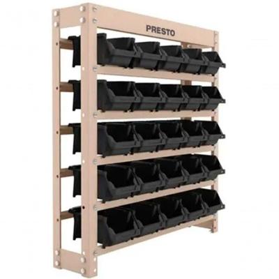 Estante Gaveteiro Com 25 Gavetas N3 Preto E Cinza Presto