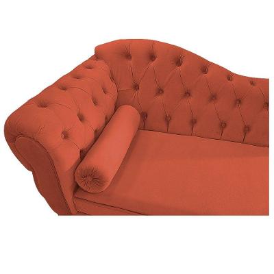 Recamier Diana 185cm Lado Direito Suede Terracota
