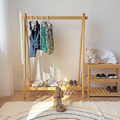 Arara Para Roupas Slim Pq Em Madeira Mel