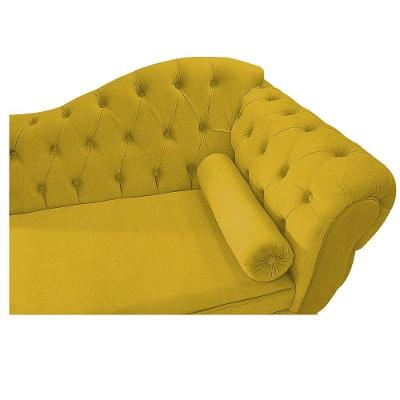 Recamier Diana 160cm Lado Esquerdo Suede Amarelo