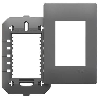 Placa 4x2 Com Suporte Para 3 Módulos Habitat Onix - 06445720 - Fame