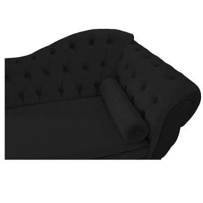 Recamier Diana 185cm Lado Esquerdo Corano Preto