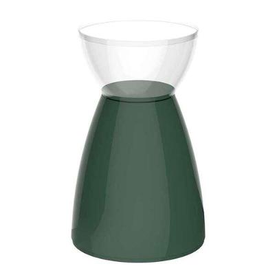 Banqueta Rad Im In área Externa E Interna Policarbonato Incolor E Verde Alecrim 54,7 Cm (altura)