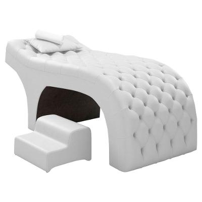 Maca Salão De Beleza E Puff 190X60Cm Sintético Branco