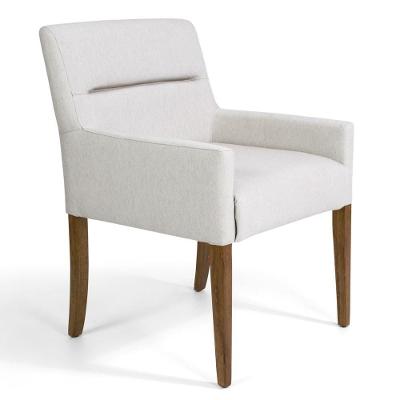 Poltrona Base Madeira Angel C107 Linho Cru Domi