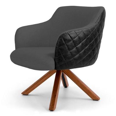 Poltrona Jade Giromad C416 Corano Tressê Cinza Escuro