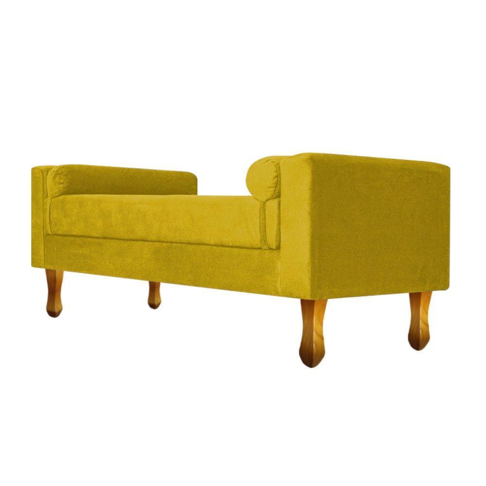 Recamier Félix King Size 195cm Suede Amarelo - 1