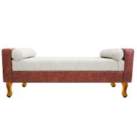 Recamier Félix King Size 195cm Nozes E Linho Bege - 3