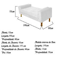 Recamier Félix King Size 195cm Branco - 3
