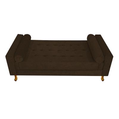 Recamier Félix Solteiro 90cm Suede Marrom