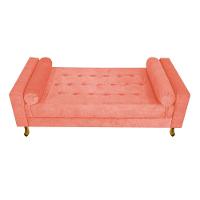 Recamier Félix Solteiro 90cm Suede Coral Adj Decor - 3
