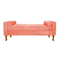 Recamier Félix Solteiro 90cm Suede Coral Adj Decor - 4