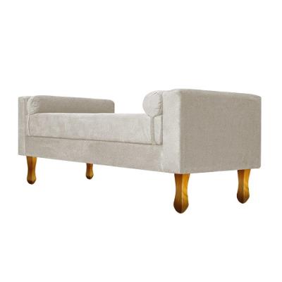 Recamier Félix Solteiro 90cm Suede Bege