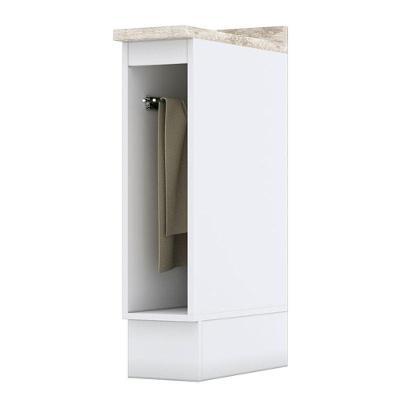 Balcão Porta Toalha 20 Cm Nova York Branco Com Tampo Calcare - Henn