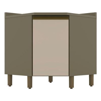 Balcão De Cozinha évelin Canto Obliquo Duna Cristal - Henn