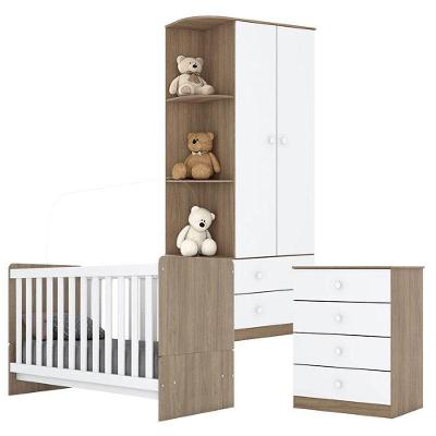 Quarto De Bebê Labirinto Rústico Branco Brilho - Henn