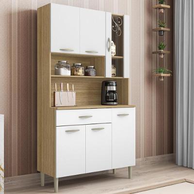 Armário De Cozinha Compacta 6 Portas 1 Gaveta Paris - Freijó/supremo