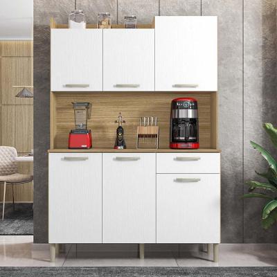 Armário De Cozinha Compacta 6 Portas 1 Gaveta Berlin - Freijó/supremo