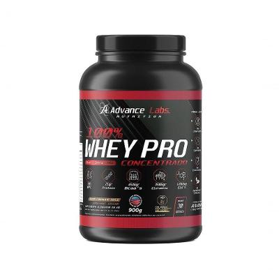 100% Whey Pro Concentrado 900gr Sabor Chocolate Duplo