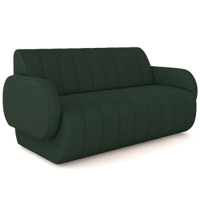 Sofá 2 Lugares Sala Living Orgânico 168cm Fávara K01 Veludo Verde - Lyam Decor