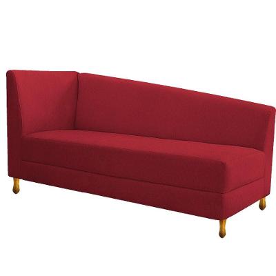 Recamier Valéria 160cm Direito Suede Vermelho Doce Sonho