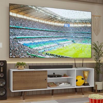 Rack Para Tv Até 80 Polegadas 160cm Branco Pés Rustic Torino Madesa Branco/rustic