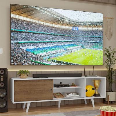 Rack Para Tv Até 80 Polegadas 160cm Branco/rustic Com Pés Branco Torino Madesa Branco/rustic