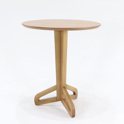 Mesa Bistrô Redonda Siriú Nacional Móveis 80cm (larg) Base E Tampo Em Madeira Cor Amêndoa