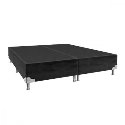 Base Para Cama Box Queen 158x198x28 Sued Preto Portobel