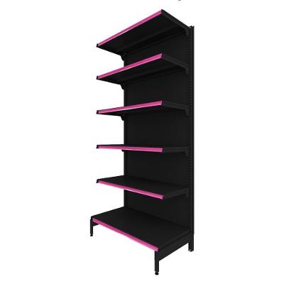 Gôndola Prateleira Preta 6 Níveis 40x30 New Plus 2,00 Parede Inicial Pe Rosa - Sa Gôndolas