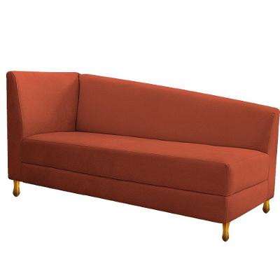 Recamier Valéria 185cm Lado Direito Suede Terracota