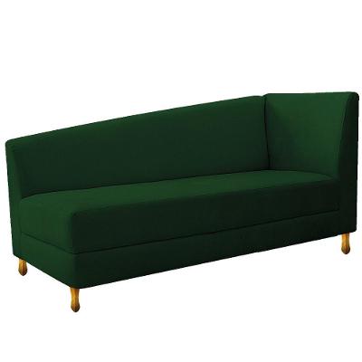 Recamier Valéria 185cm Lado Esquerdo Suede Verde