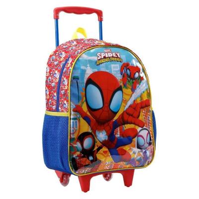 Mochila Para Meninos Spider Man Homem Aranha Reforçada Com Bolsos Garrafinha - 11710 - Xeryus Kids Vermelho