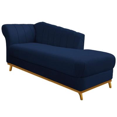 Recamier Vanessa 140cm Direito Suede Azul Marinho Doce Sonho
