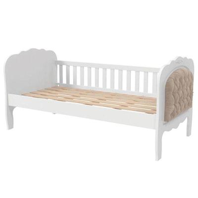 Cama Infantil Provence Com Capitonê Branca Acetinado - Matic
