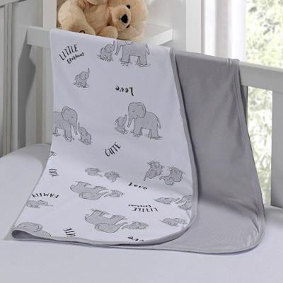 Cueiro Duplo Tecebem Baby Dom Malha 100% Algodão Estampado Kinder 80cm X 90cm Cinza