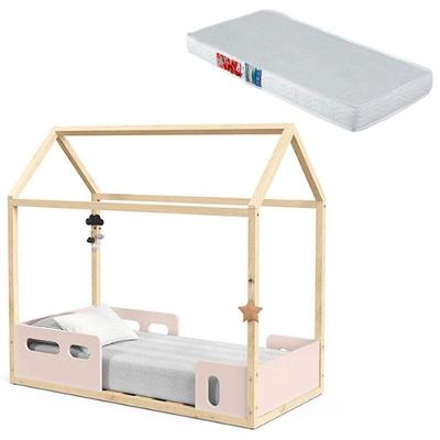 Mini Cama Montessoriana Liv Rose Natural Com Colchão - Matic