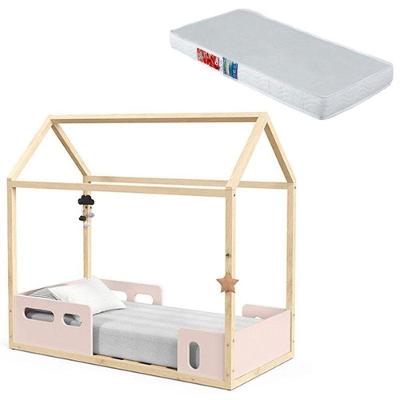 Mini Cama Montessoriana Liv Rose Natural Com Colchão - Matic