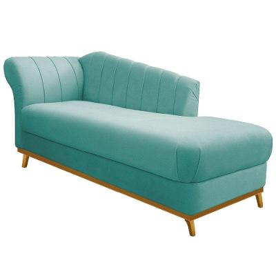 Recamier Vanessa 160cm Lado Direito Suede Azul Tiffany