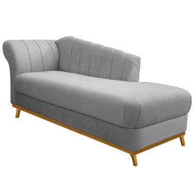 Recamier Vanessa 160cm Lado Direito Suede Cinza Adj Decor