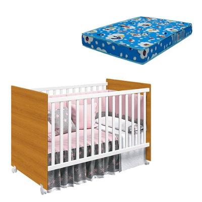 Berço Americano Tico Branco Savana Com Colchão Ortobom - Reller