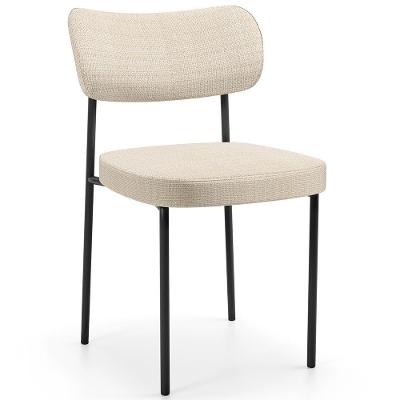 Cadeira Decorativa Estofada Para Sala De Jantar Melina L02 Linho Palha - Lyam Decor