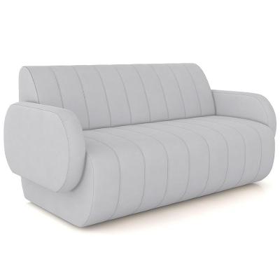 Sofá 2 Lugares Sala Living Orgânico 168cm Fávara K01 Veludo Cinza - Lyam Decor