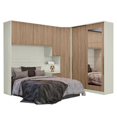 Quarto Modulado Casal Ambiente 7 New Predileto 5 Peças Areia Jequitibá - Henn