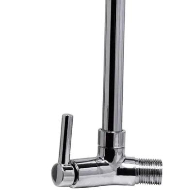 Torneira Para Cozinha Bica Flex Parede Latáo Aço Inox Abertura Rápida C60 Goumet Liege