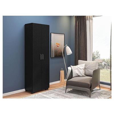 Livreiro Ambiente Office Com Portas Grandes Preto Trama - Móveis Leão