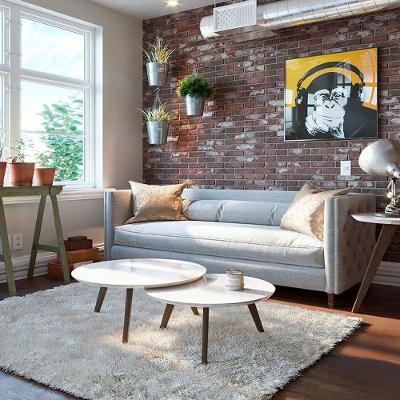 Kit Mesa De Centro Ambiente Classic Redonda Off White - Imcal