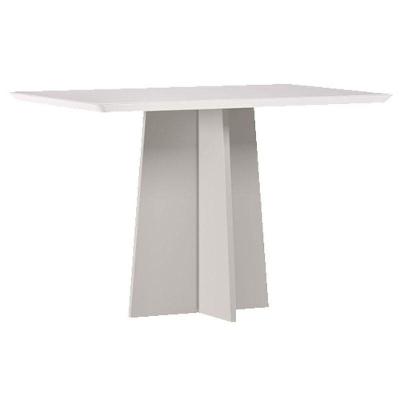 Mesa De Jantar Anitta 120x80 Cm Com Vidro Off White – New Ceval