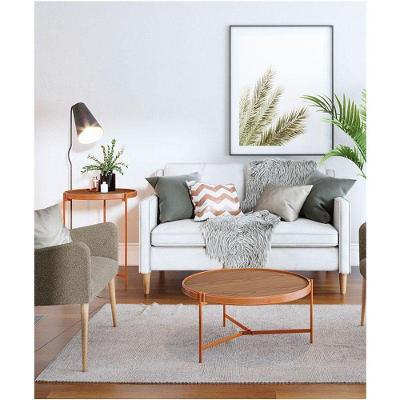 Mesa De Centro Ambiente Aqua Pequena Freijó Cobre - Imcal