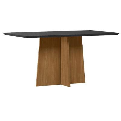 Mesa De Jantar Anitta 160x90 Cm Com Vidro Ype Preto – New Ceval